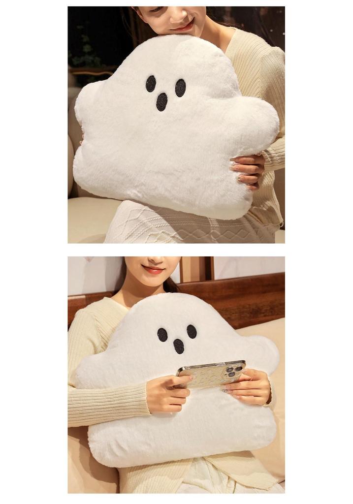 Pernă de pluș Nor Fantomă: Păpușă Desen Animat Drăguță Halloween Decor Jucărie Cadou