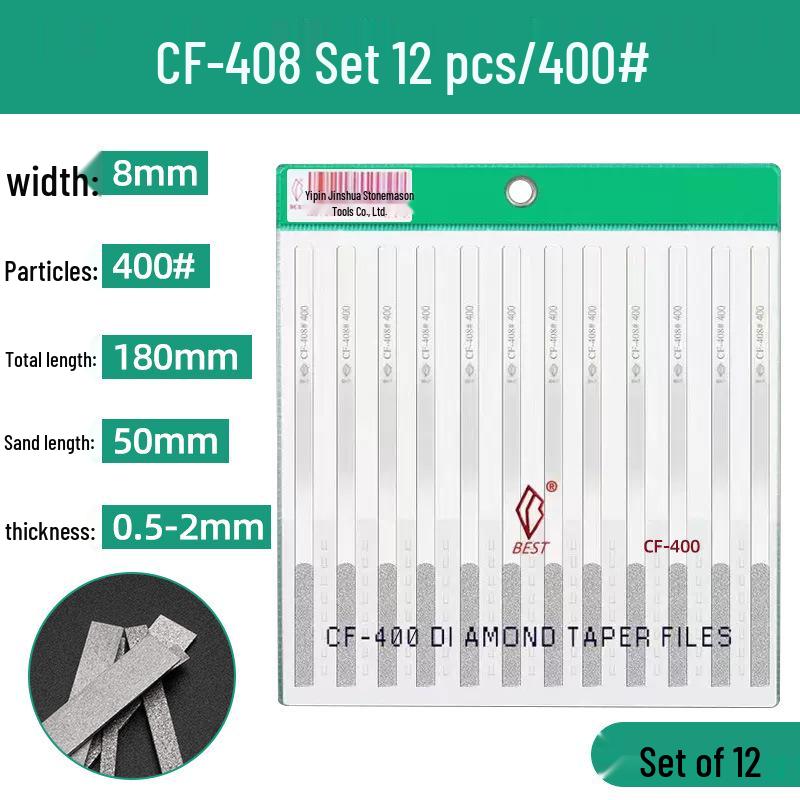 Diamond Electroplated Alloy File Set CF-400 with Carborundum - Free Shipping