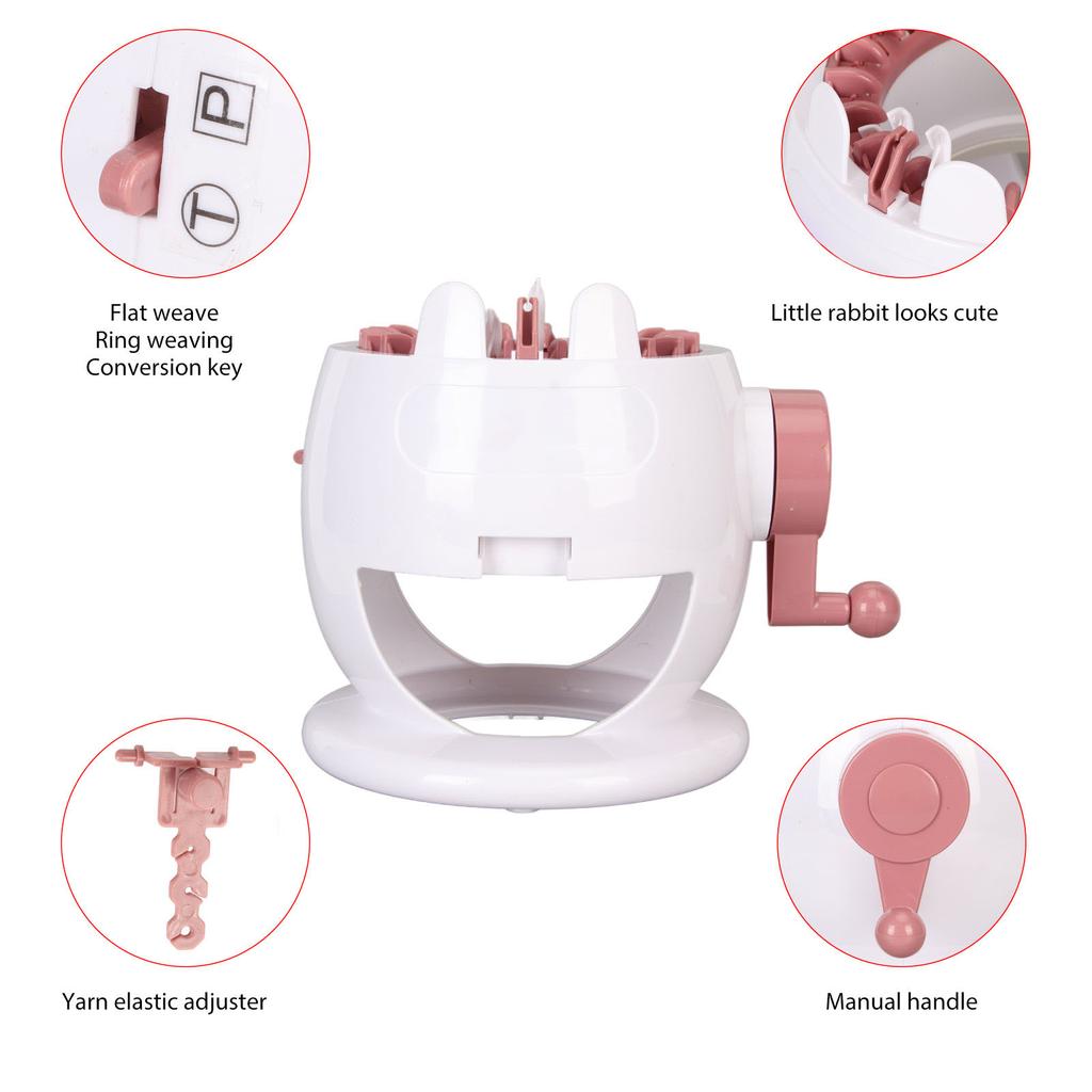 Knitting Machine 22 Needles Round Knitting Board Rotating DIY Loom Machine for Adults Children