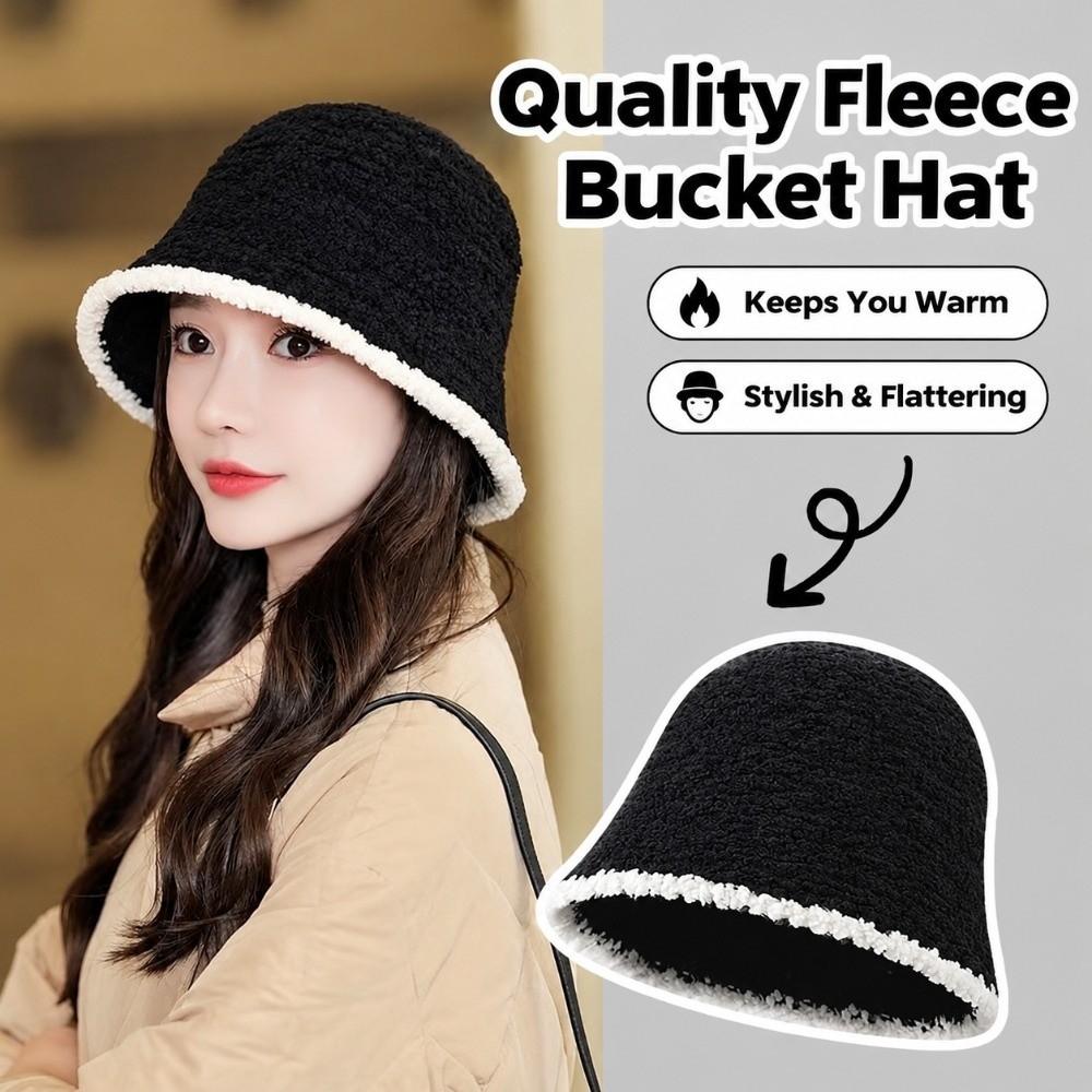Warm Bucket Cap Windproof Beanies Hat Fashion Winter Hat for Women