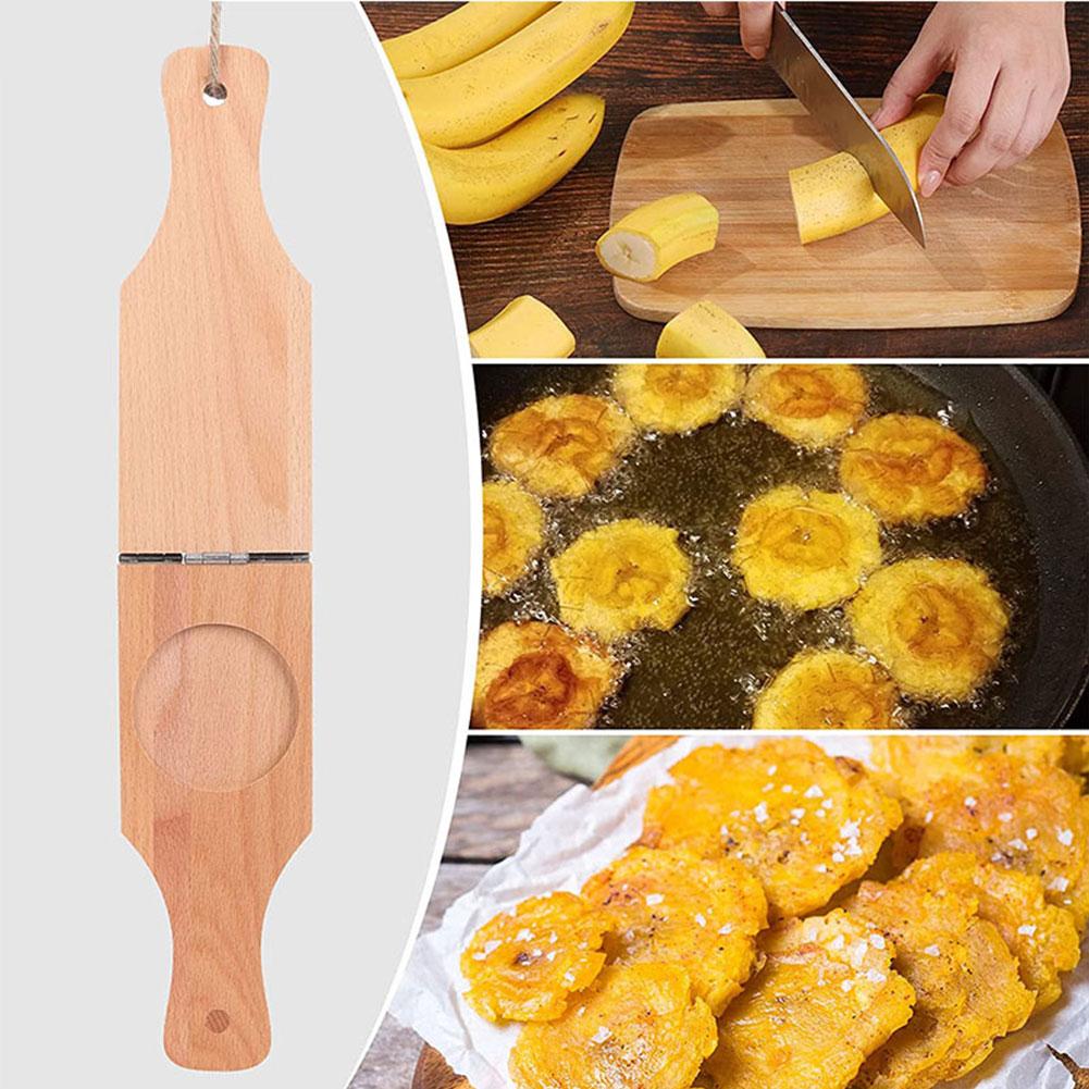 Prensa Plátano Madera Herramienta Rodillo Comida Plato Prensa Albóndigas De Pastel Plátano Multicapa Gadget Plátano Cocina