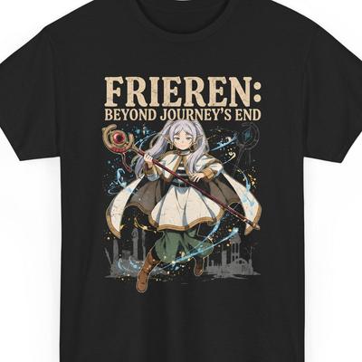 Frieren Anime T Shirt, Frieren: Beyond Journey's End Tee, Fantasy Graphic Tee, Anime Streetwear