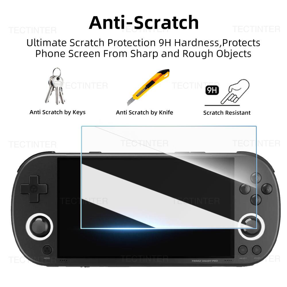 TECTINTER Tempered Glass For Trimui Smart Pro Game Console Screen Protector Films 9H Hard Anti-Scratch Glass Gaming Accessories