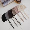 Women's Summer See-Through Knit Hat with Back Ribbon and Punching Bonnet
