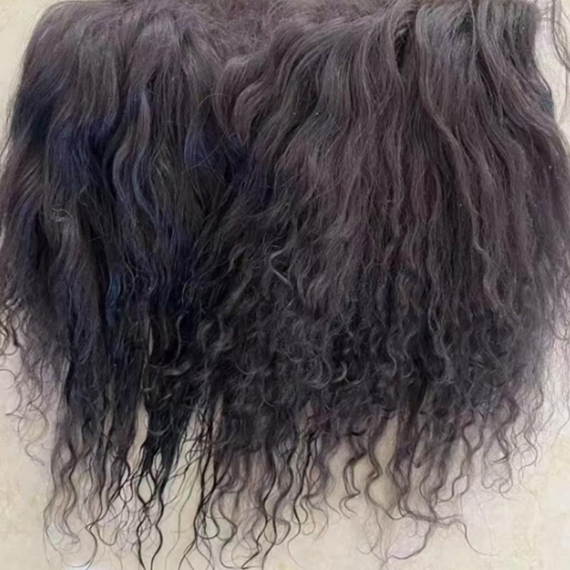 Mongolei Fell Schaffell Wolle Extensions Haarsträhne Lockige Textur Lockige Haarverlängerungen Strapazierfähig Lammfell Fell Puppe Spielzeug Zubehör