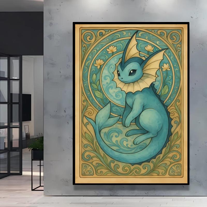 Hot Anime Poster Pokemon Gengar Canvas Printing Cartoon Character Pictures Diverse Sizes Home Bedroom Decor Friends Gift Classic