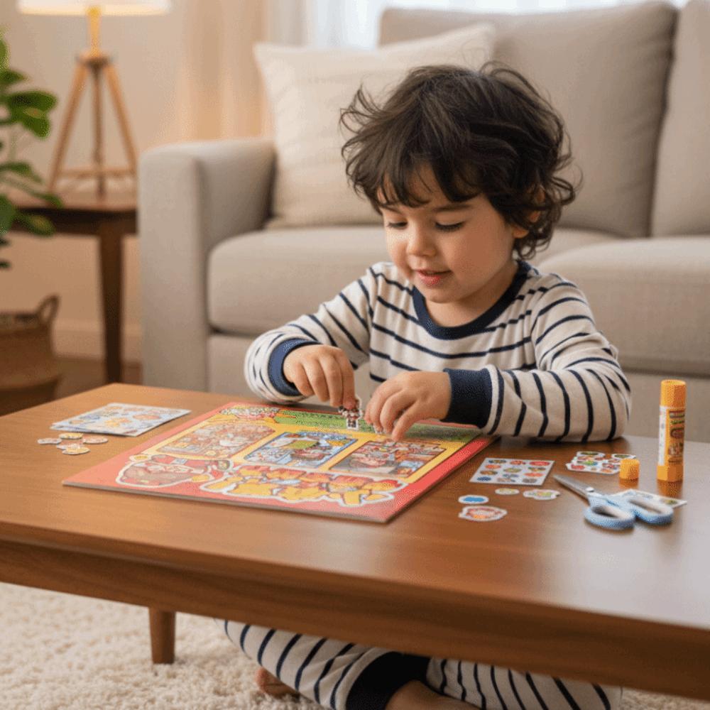 Sticker Book Handmade Quiet Book Paper DIY Scene Material Sticker Telado Busy Book  Children