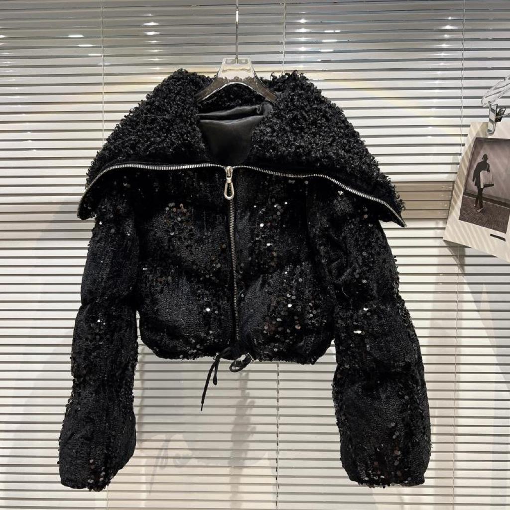 Girls` Short Winter Cotton Jacket with