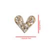 Exquisite Little Sweetheart Gold Illuminated Fashionable Design With Diamond Studded Heart Brooch Eye-catching And Versatile