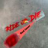RIDE OR DIE Pink Laser Motorcycle Helmet Stickers Waterproof for Motorbike Fairing Fuel Tank Front Fork Scooter Vinyl Decals