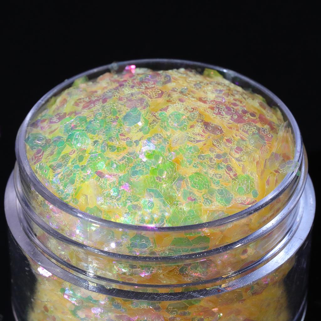 Holographic Chunky Glitter  Art Powder Iridescent Sequins Flakes Eco-Friendly PET Material Festival  Decoration