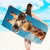 1 Stück Mikrofaser Strandbadetuch, Niedliches Giraffen-mit-Brille-Print-Handtuch