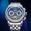 Mark Fairwhale Brand Luxury Tourbillon Mechanical Watch for Men Stainless Steel Waterproof Luminous Week Date Automatic Watches