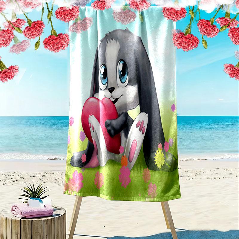 Schnuffel Print Beach Towel, Large Soft Quick Dry Towel for Beach Camping Swimming