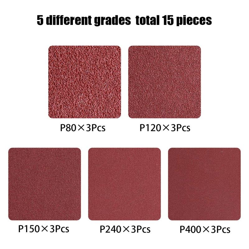 15Pcs Sanding Belt 75x457mm Sander Belts Set 3 Each of 80 120 150 240 400 Grits for Belt Sander Grinding Sharpening Derusting