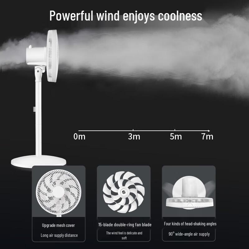 SAST Oscillating Dual-Use Floor & Desk Fan