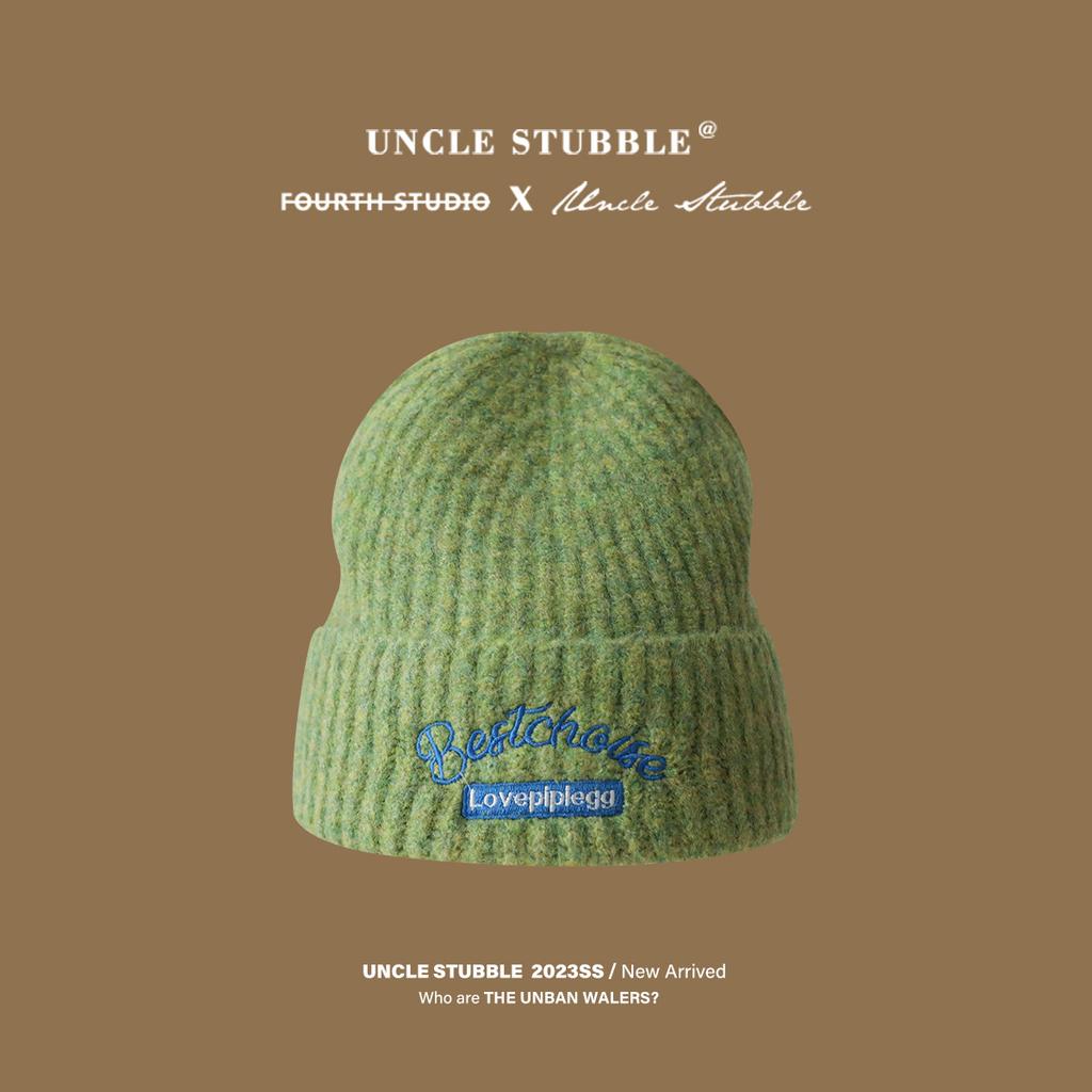 Korean-style trendy brand knitted hat, autumn and winter woolen hat for women, stylish student couple's colorful wool beanie, head wrap hat for men