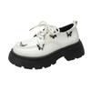 Patent Leather Thick Bottom Sponge Jk Small Leather Shoes Metal Butterfly Single Shoes Increased Height Popular Women's
