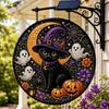 Energieeinsparung Hof Hängende Dekoration Solarbetrieben Halloween Licht, Schädel Hexe Schwarze Katze Friedhof Zombie Design LED Licht Wasserdicht Veranda Ornamente