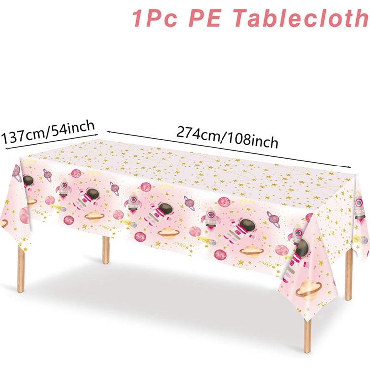 Space Astronaut Tablecloth Astronaut Table Covers Kids Birthday Party Decor Baby Shower Rocket Outer Space Planet Party Supplies