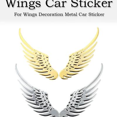 3D Metall Engelsflügel Autoaufkleber Angel Hawk Wings Emblem Abzeichen Aufkleber für Opel Lada Hyundai