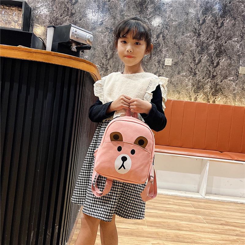 Cartoon Canvas Rucksack für Kinder im Alter von 2-5 Jahren, Niedliches Design für Jungen und Mädchen, Ideal für Früherziehung