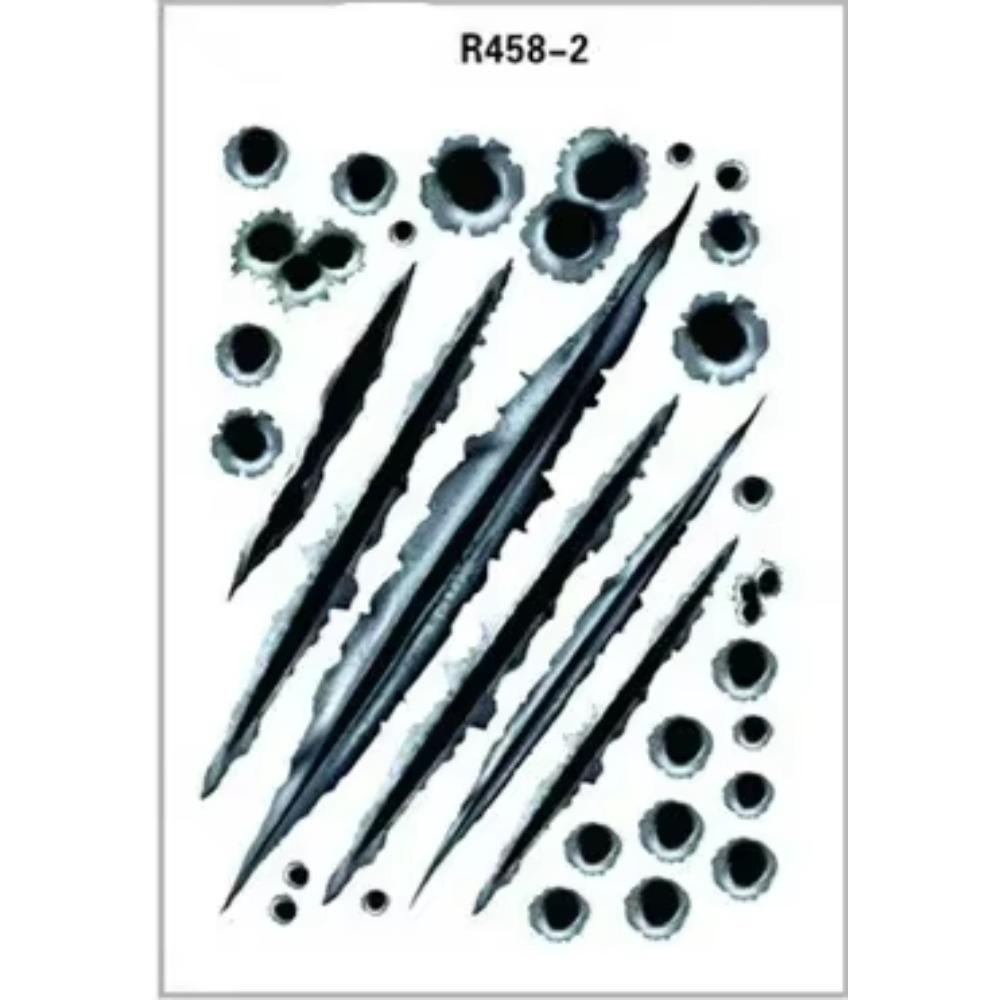 Creative 3D Bullet Hole Car Stickers Set Car Motorcycle Anti-Scratch Realistic Bullet Hole Side Stickers Waterproof Stickers