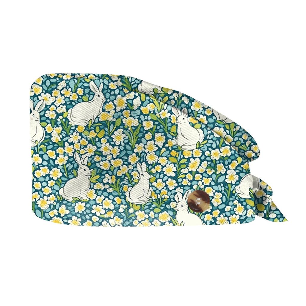 Fashionable Print Work Cap, Casual Women's Ponytail Cap, Wash Cap, Baotou Cap