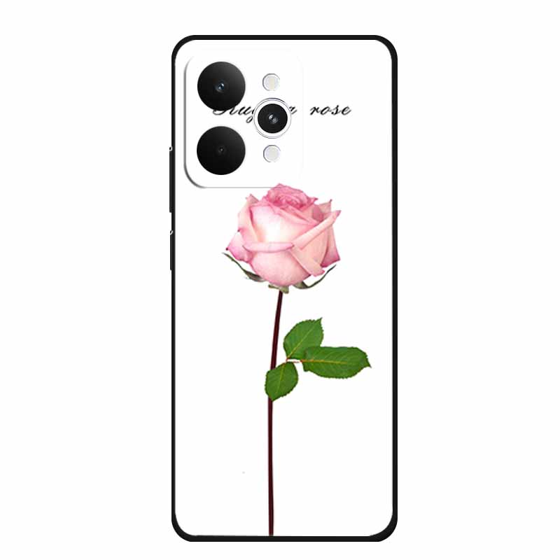 For Realme 15 15 Pro 5G Black Case 3D TPU Silicone Soft Back Cover For Realme C15 6.5" Funda Emboss Relief Flowers Bag Casing