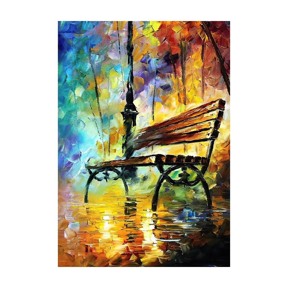 

Абстрактная картина на холсте «Уличный фонарь и скамейка», декор для стен гостиной, настенные постеры для спальни для украшения дома 20x30cm