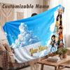 Coperta in Flanella con Nome Personalizzato, Coperta Leggera e Calda per Letto, Divano e Regalo di Festa