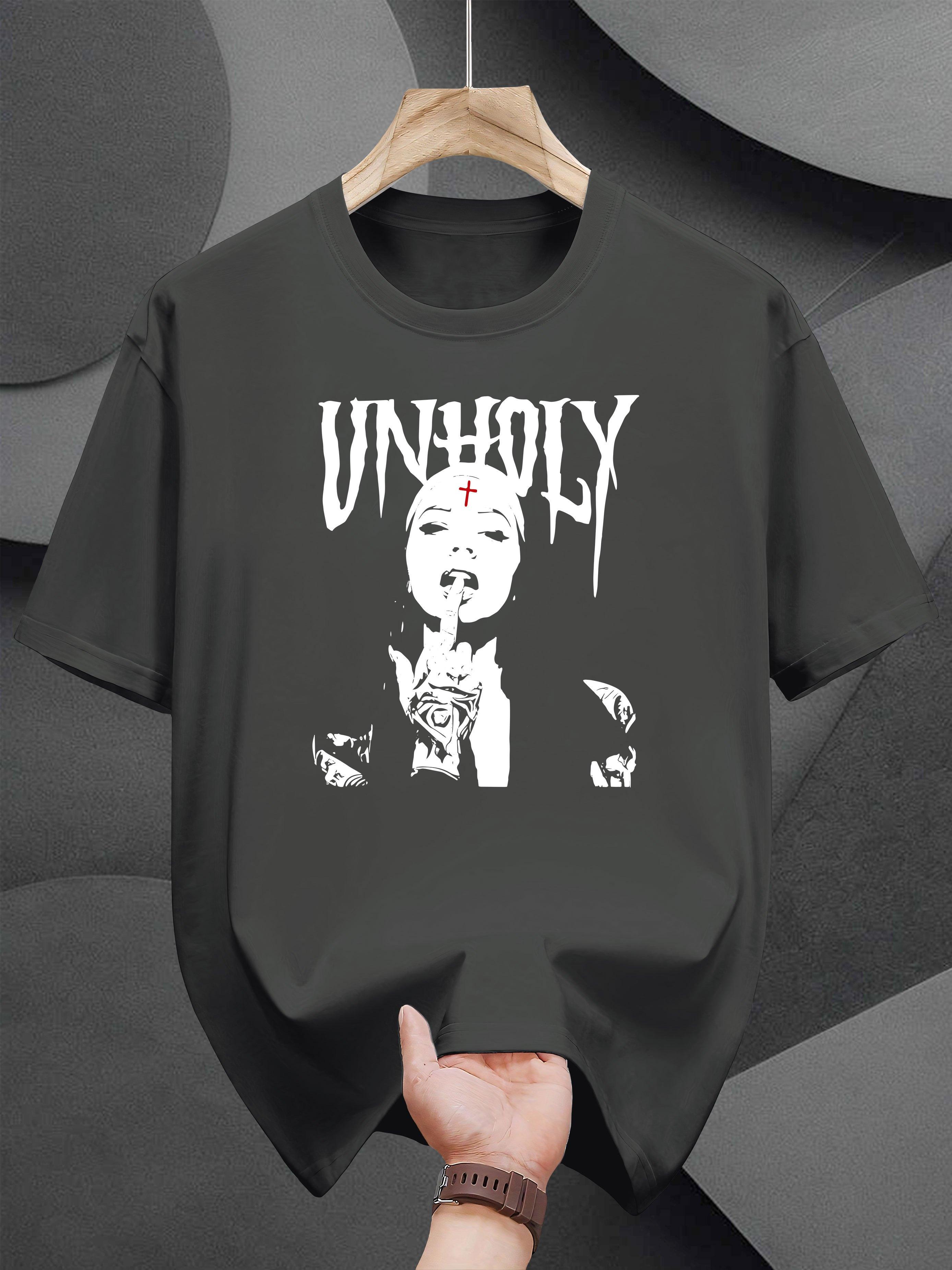 Graphic T-shirt - UNHOLY Skull & Crossbones Print XXL