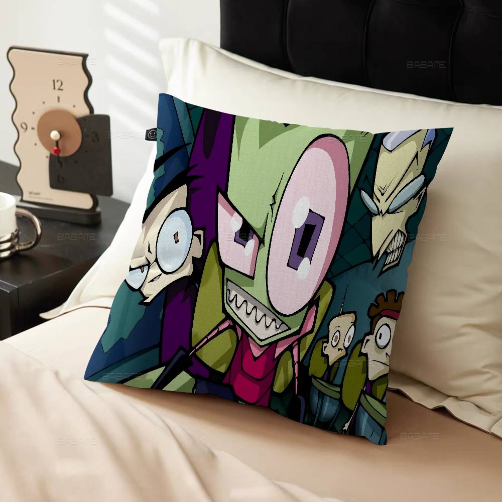 Cartoon I-invader Zim Maple Design Cushion Cover Happy Autumn Harvest Decor Holiday Decorati Pillow Cover