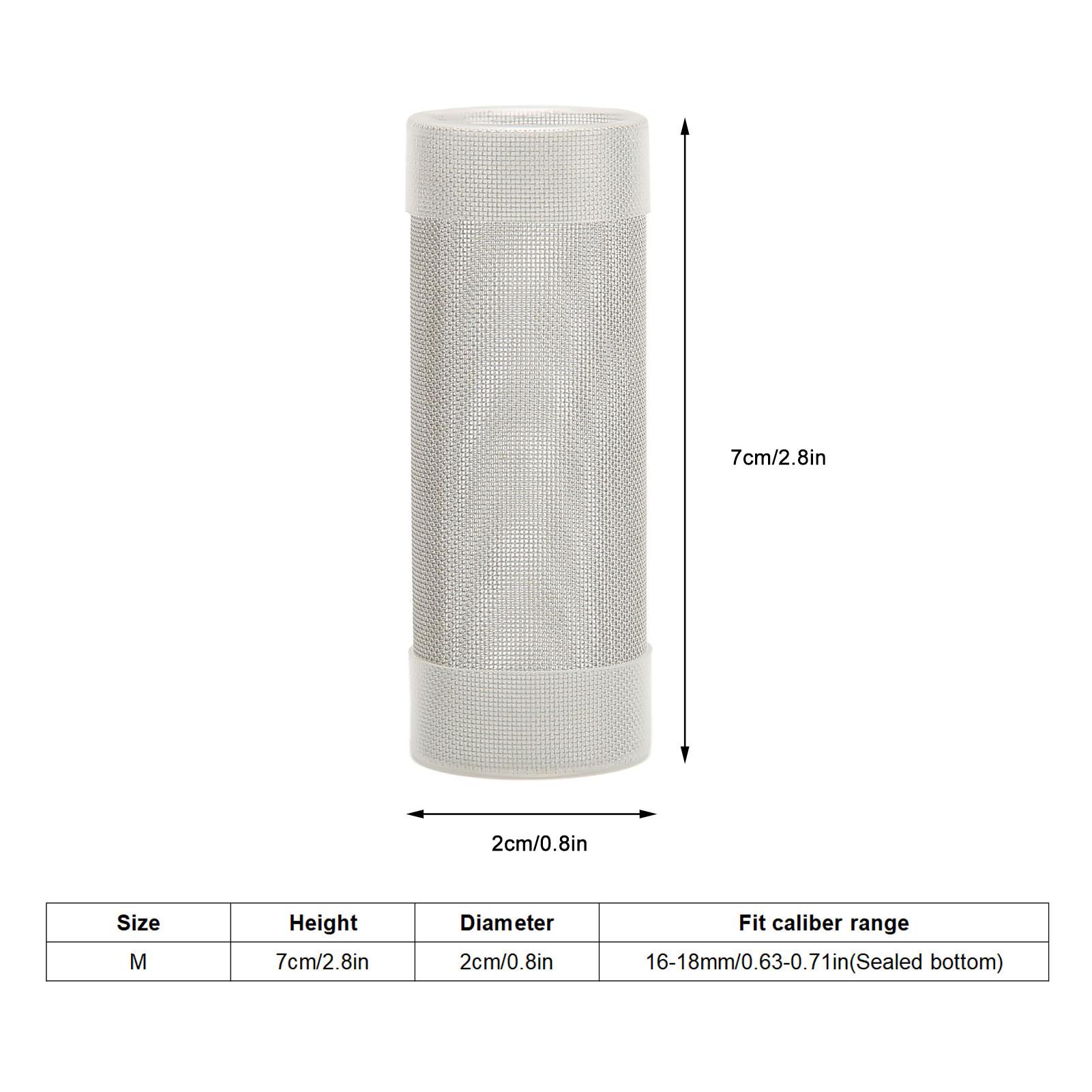 

Aquarium Intake Filter Mesh 7cm Length Stainless Steel Dense Openings Fine Pores Fish Tank Intake Strainer Filter Cover