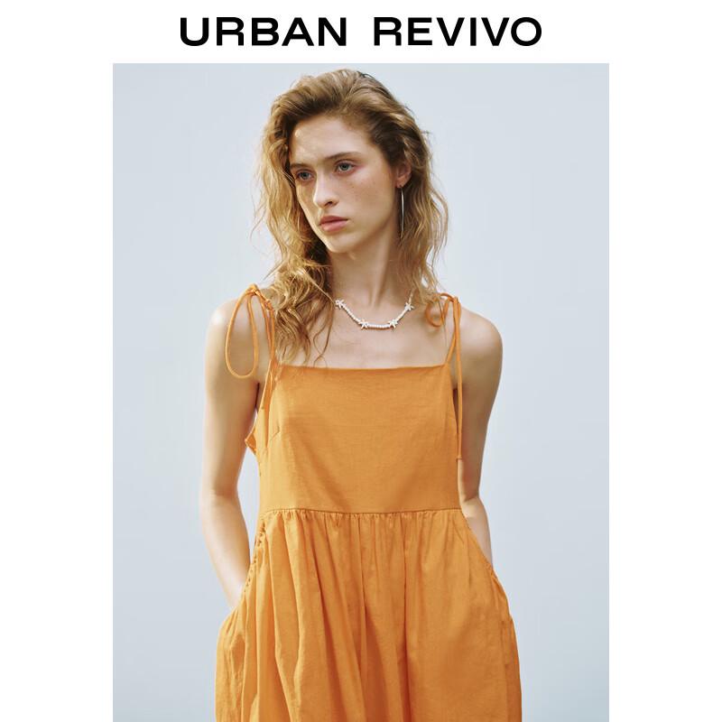 UR 2025 Summer Fashion A-line Tie-Waist Dress