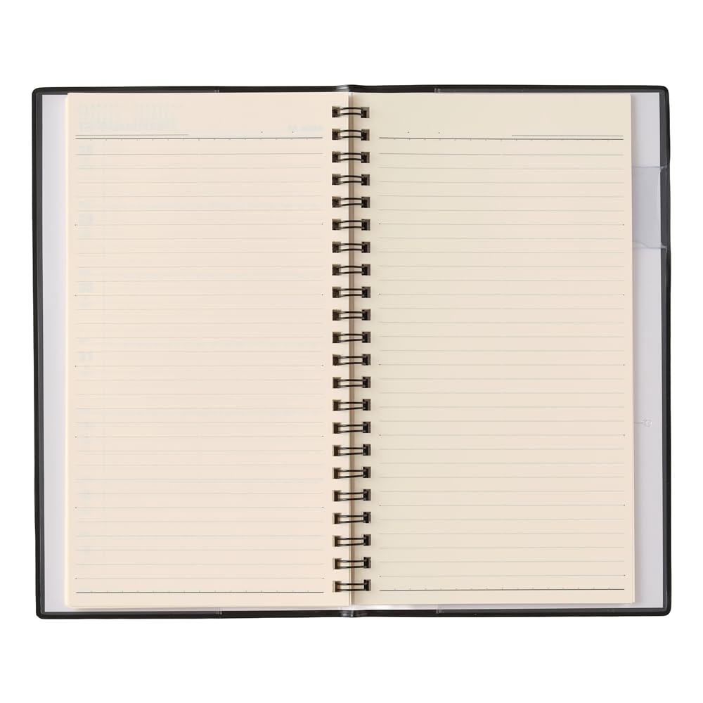 NOLTY 2026 Weekly Planner with 6411 January Rings, Slim, Black, (Starts 2026)