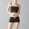 Adidas AP0356 Bra and Long Size L Women's Top, Sweat-Wicking, Quick-Drying, Antibacterial, Odor-Resistant, Camisole, Black,