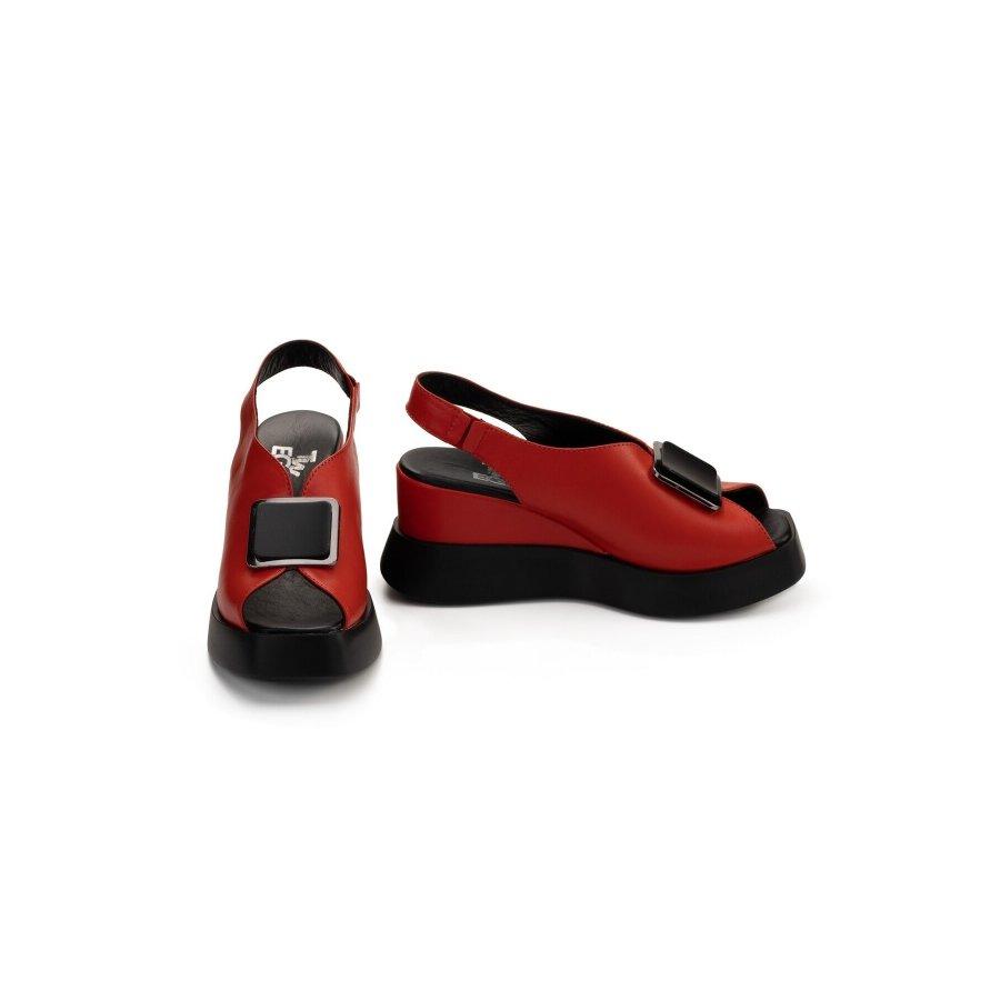 Women's Genuine Leather Wedge Heels Comfortable Stylish Sandals