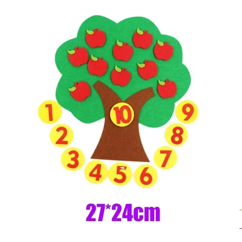 Kid Montessori Toys Felt Finger Numbers Math Toy Children Counting Early Learning For Toddlers Intelligence Development