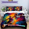 3PC Custom Name "Colorful Basketball Dreams" Bedding Set Printed Bedding Set Duvet Cover Closure Includes 1 Duvet Cover & 2 Pillowcases for All Season