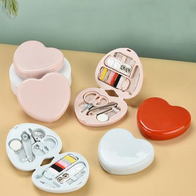 Portable Travel Mini Sewing Kit Buttons Pins Storage Boxes Handmade DIY Sewing Tools Scissor Thimble Needle Threads Box Set