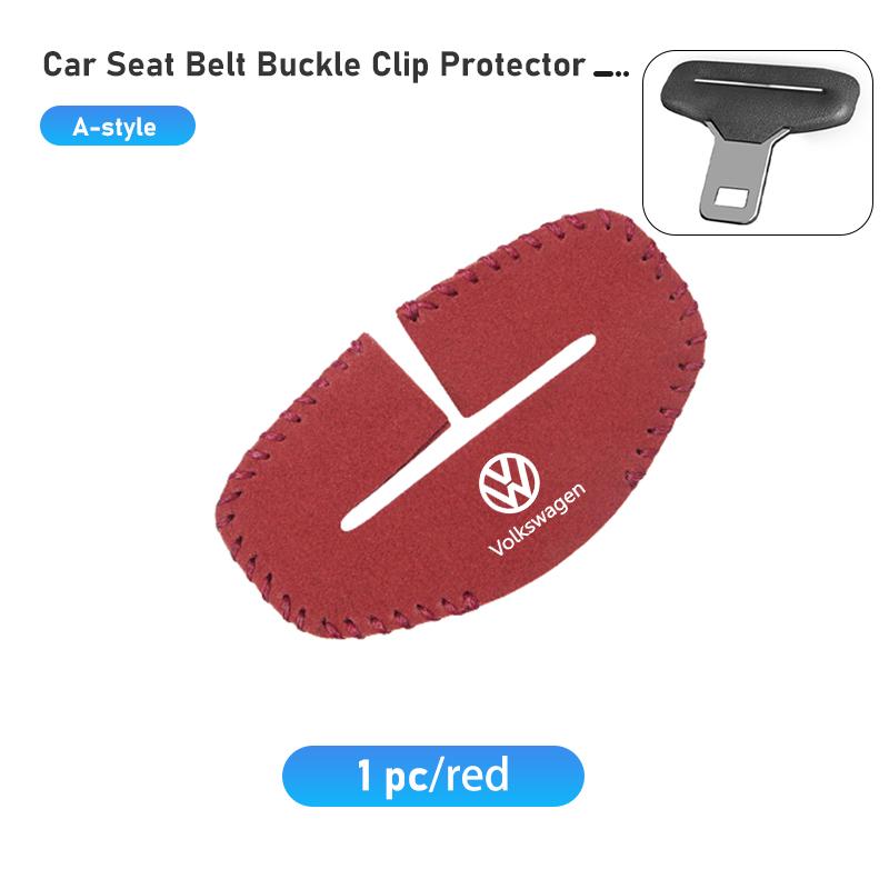 1pcs Car Seat Belt Buckle Cover Suede Protector Anti-collision For Volkswagen VW Polo Jetta Sagitar Magotan Passat B5 B6 B7 CC