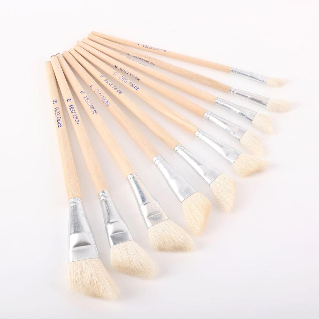 Soft Wool Touch-Up Brush for Glass, Ceramic, and Gongbi Painting with Gold/Silver Leaf Application