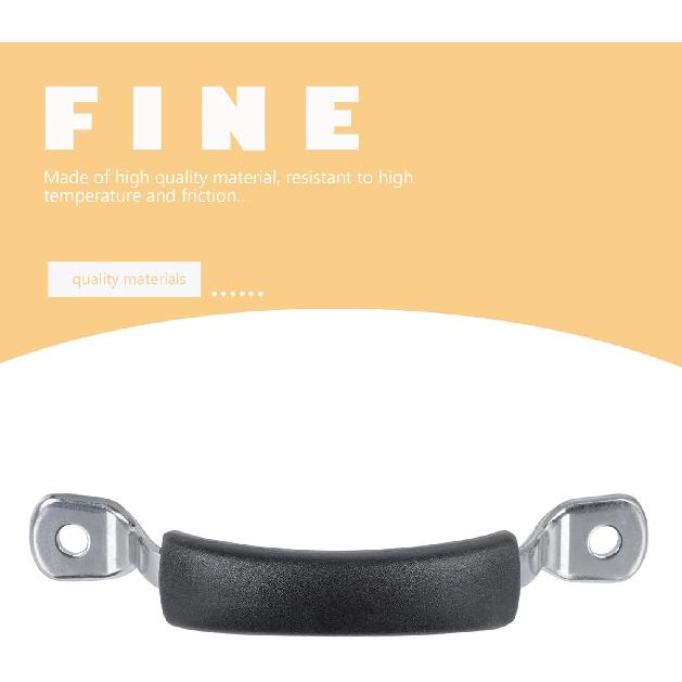 4PCS Stainless Steel Pot Lid Handle Replacement, Heat Resistant Pot Cover Knobs, Easy to Install Kitchen Cookware Handles, Black, 5.51 * 2.36 *