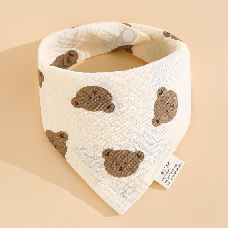 Organic Cotton Crepe Baby Drool Bib and Triangle Scarf