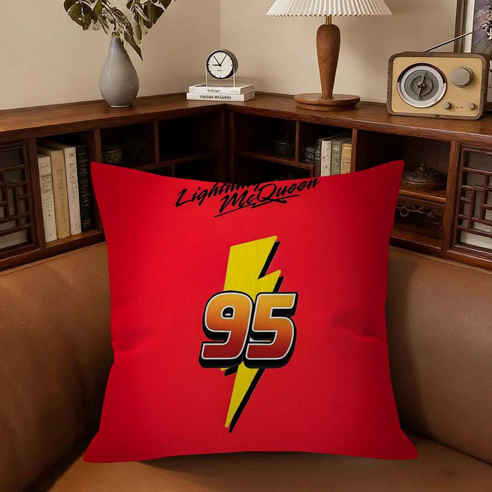 Pillow Cushion Cover Pillowcase Living Room Sofa Home Decor Customized Cartoon Car Lightning mOVIE McQueen