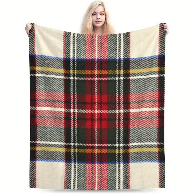 

Ultra-Soft Scottish Plaid Blanket Cozy Warm Throw for Bedroom Living Room All Season Best Gift for Travel Picnic 30x40in
