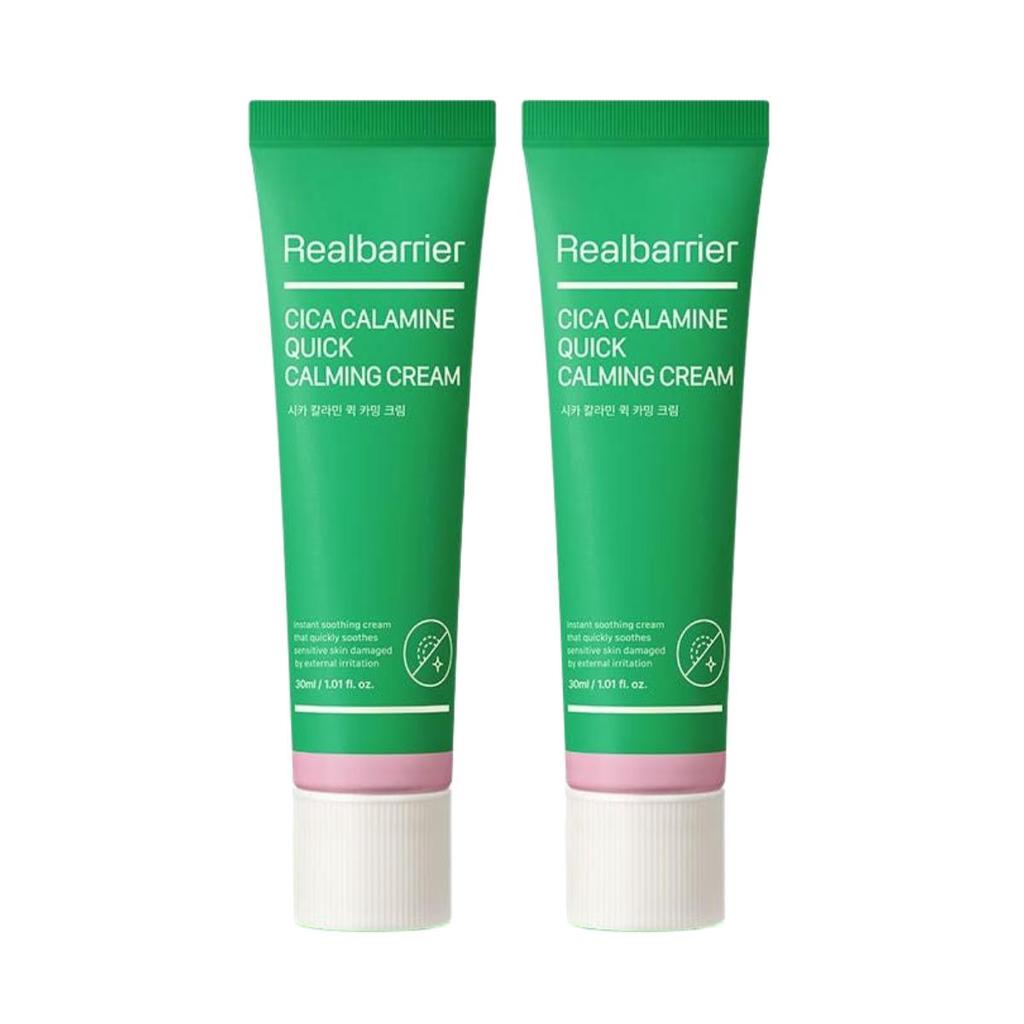 Real Barrier Cica Calamine Quick Calming Cream 30ml x 2ea Soothing Moisturizer for Sensitive Skin