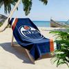 Edmonton Oilers Logo Beach Towel Design Patterned beach towel quick dry perfect for travel outdoor sports jogging the beach and swimming