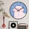 Cartoon Quartz Wall Clock Cute Animals Hanging Wall Clock Living Room Children's Room Kindergarten Decoration Loudspeaker Mute